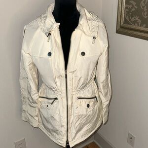Green with Envy Sz S zip up utility pockets hoodie jacket coat